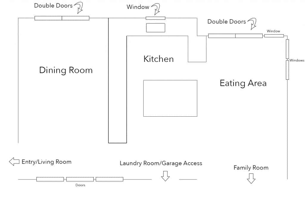 The Kitchen: Before and After layout