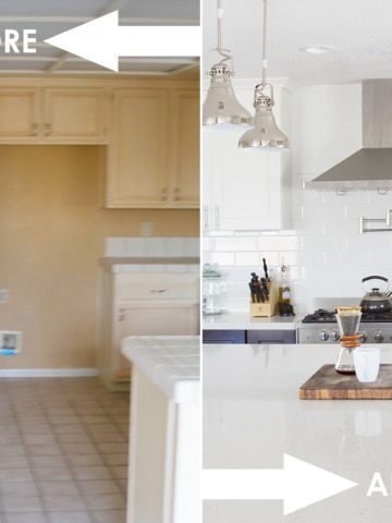 kitchen, renovation, before, after, home, kitchen