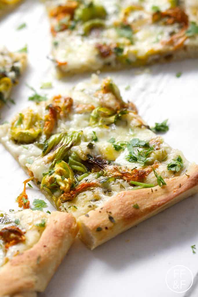 Squash Blossom Pizza