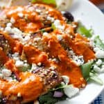 Grilled Chicken Salad with a Roasted Red Pepper Dressing from Bon Aippetit