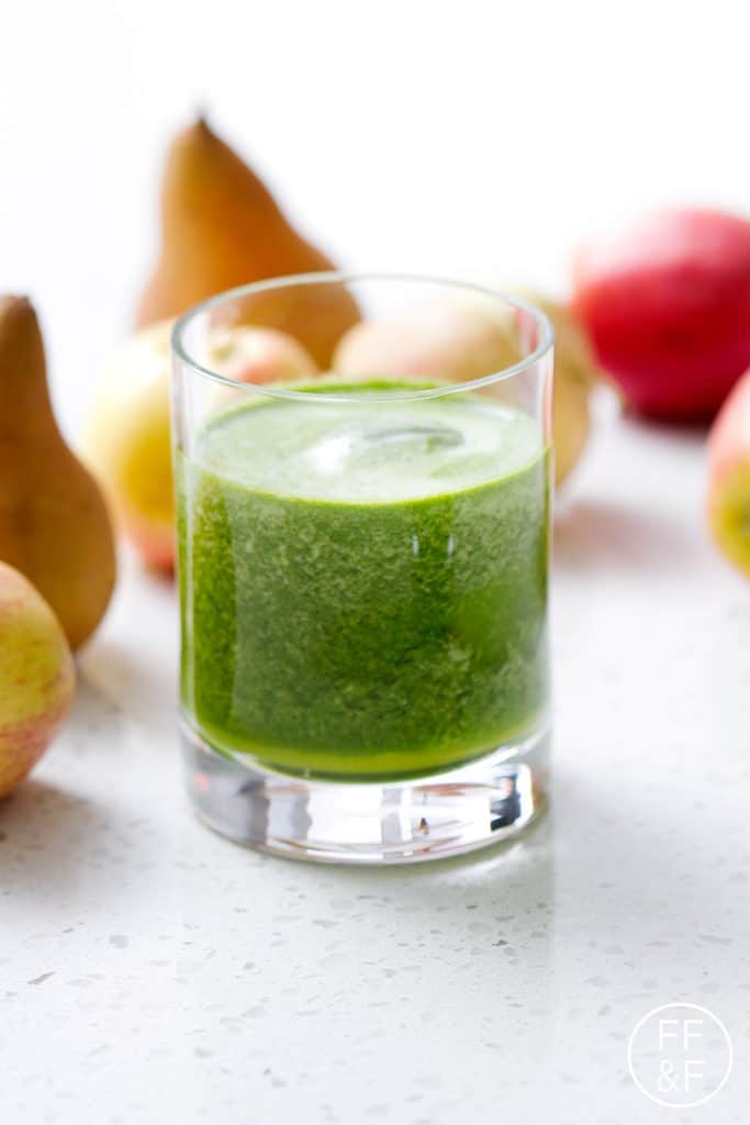 This Fruity Green Juice is packed with spinach but with the taste of fruit juice. This recipe is allergy friendly (gluten, dairy, shellfish, nut, egg, and soy free) and suits the autoimmune protocol diet (AIP), paleo and vegan diets.