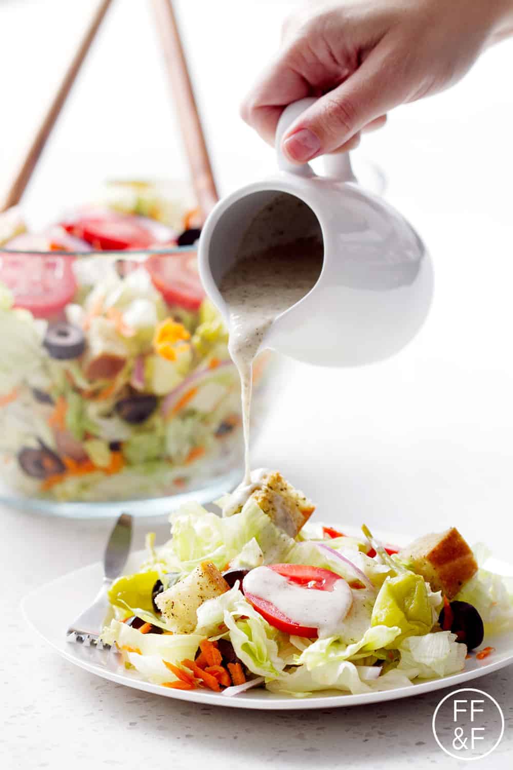 Olive Garden's Famous House Salad Copycat from foodfashionandfun.com