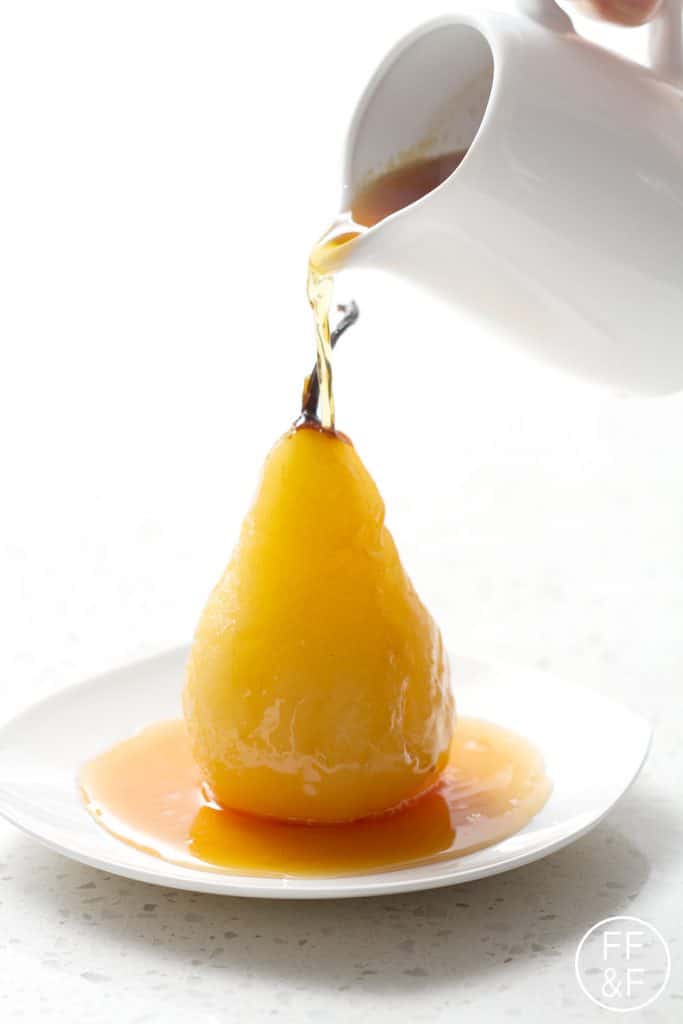 Poached Pears with Rosemary and Bourbon