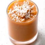 Carrot Cake Smoothie. It's made with carrot juice and no sugar so it's super healthy.