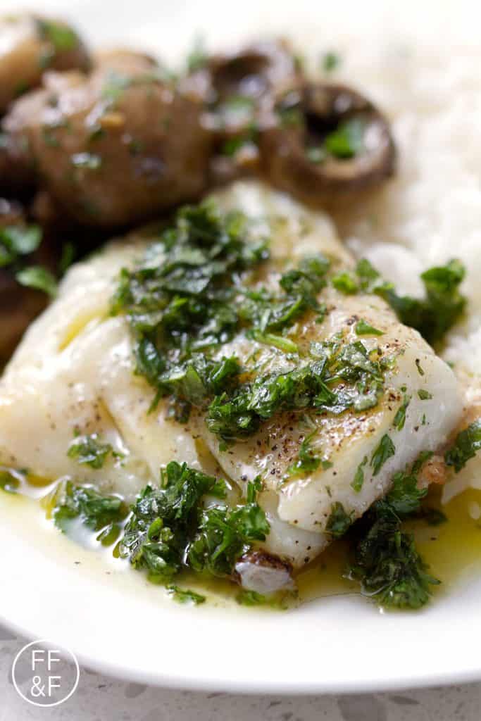 Pan Fried Cod with Oregano and Parsley Dressing