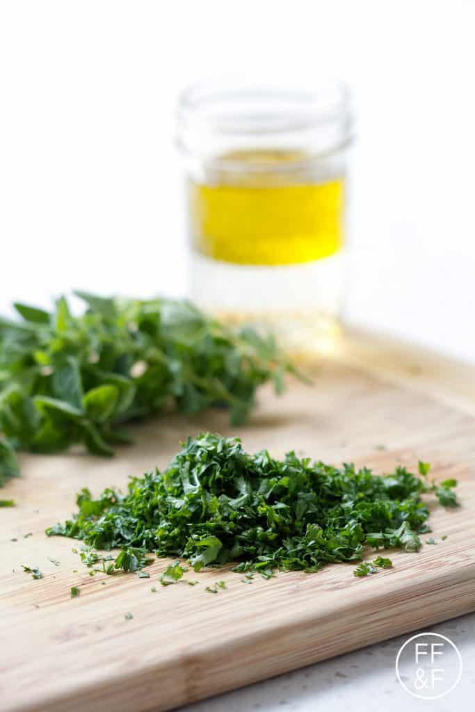 Pan Fried Cod with Oregano and Parsley Dressing