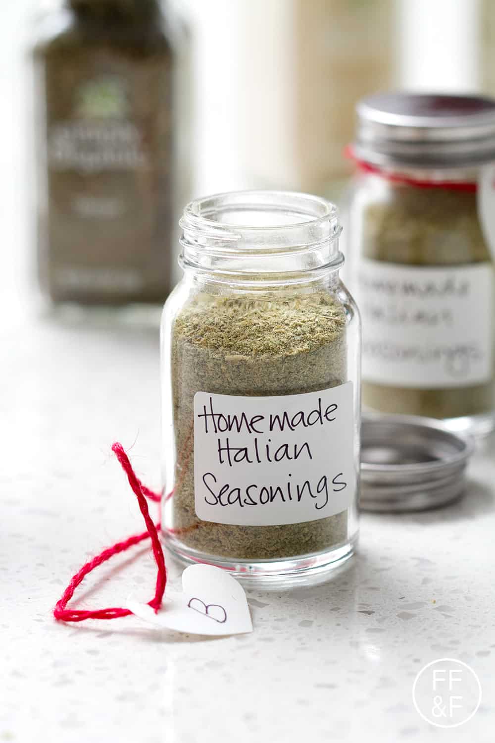 Edible Gift Idea - Make your own custom seasoning blend. Post includes a recipe for Homemade Italian Seasonings