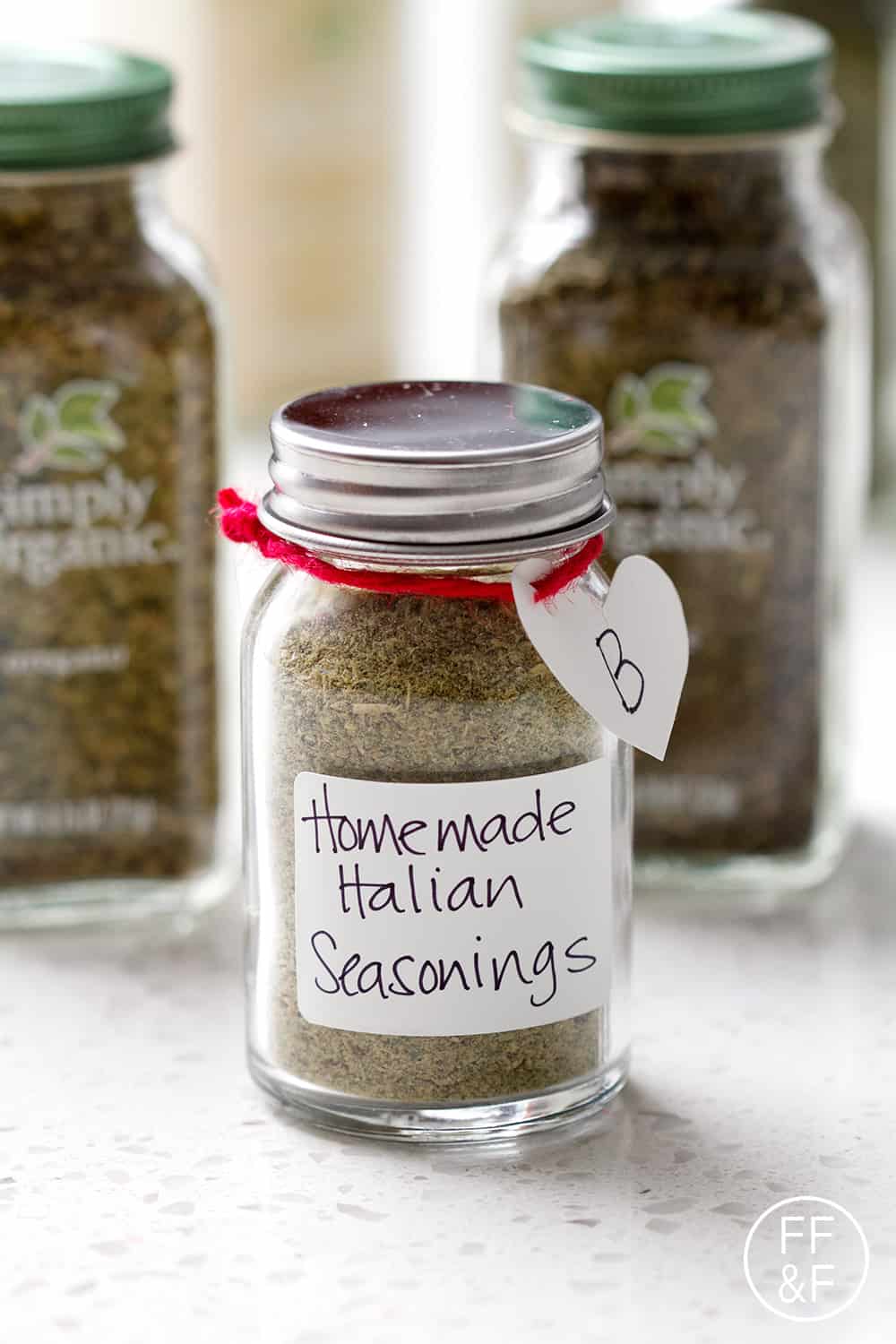 Edible Gift Idea - Make your own custom seasoning blend. Post includes a recipe for Homemade Italian Seasonings