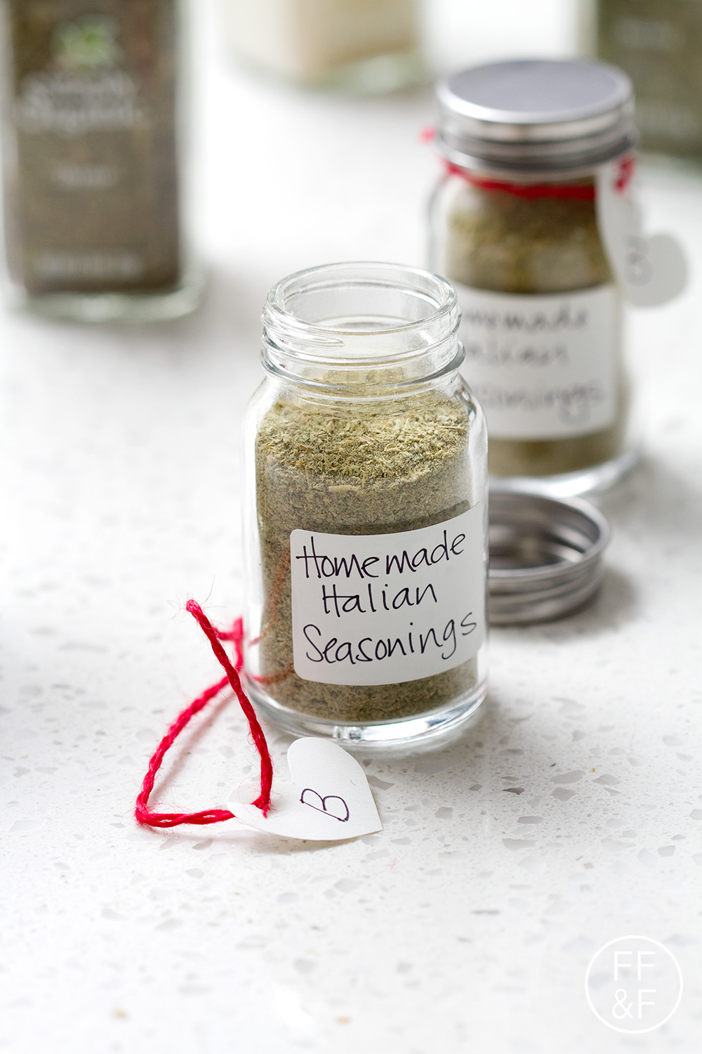 Edible Gift Idea - Make your own custom seasoning blend. Post includes a recipe for Homemade Italian Seasonings