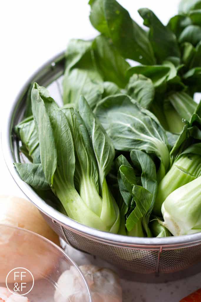 Love this Shrimp, Bok Choy and Tumeric Soup for cold winter days. It will warm and fill you right up.