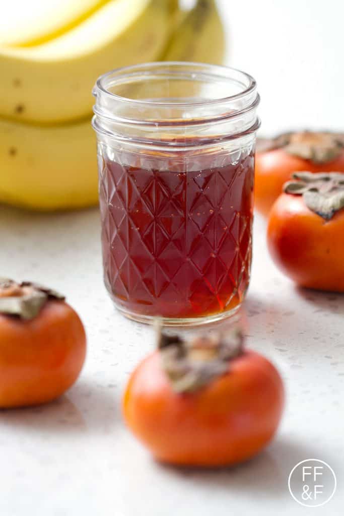 This recipe for Persimmon Chai Smoothie use uses only a few ingredients to create a healthy and delicious drink. Persimmons have a rather short season so take advantage and blend this seasonal smoothie. This drink is vegan and paleo/AIP.