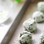 Gooey Coconut Matcha Truffles that melt in your mouth. They are the best combination of coconut, chocolate and matcha tea you’ll ever eat. The recipe is also great for vegan and dairy free diets.