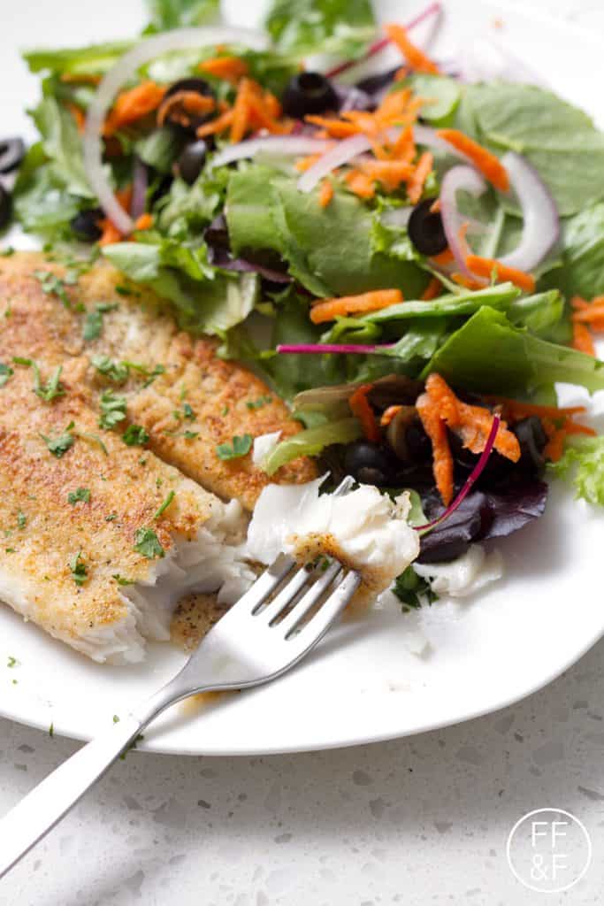 Here’s an easy recipe for Pan Fried Tilapia that’s quick and full of flavor. Perfect for a weeknight meal when you need dinner on the table, fast! This recipe is perfect if you’re on a gluten free, dairy free or autoimmune protocol (AIP) diet.