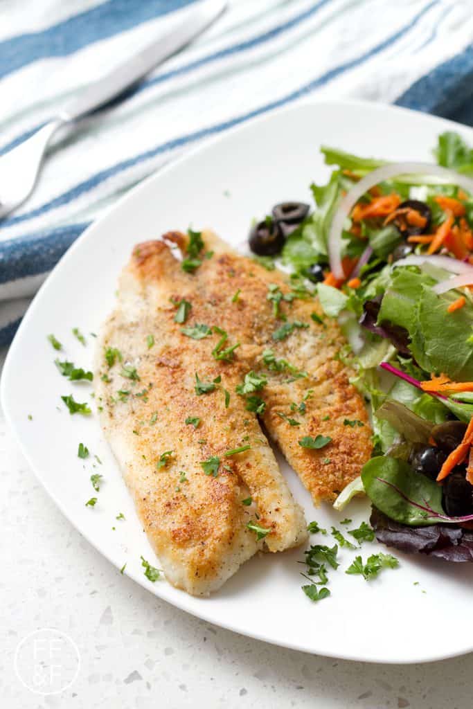 Here’s an easy recipe for Pan Fried Tilapia that’s quick and full of flavor. Perfect for a weeknight meal when you need dinner on the table, fast! This recipe is perfect if you’re on a gluten free, dairy free or autoimmune protocol (AIP) diet.