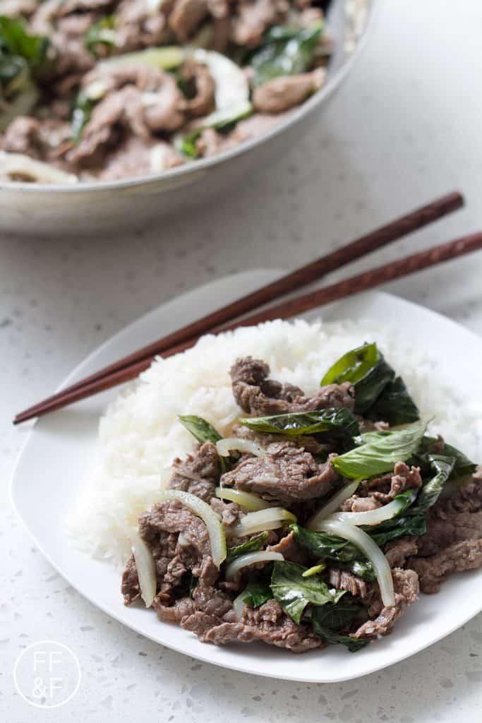 This is a soy free stir-fry recipe for the traditional Thai Basil Beef. This recipe is allergy friendly (gluten, dairy, shellfish, nut, egg, and soy free) and suits the autoimmune protocol and paleo diets.