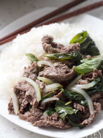 This is a soy free stir fry recipe for the traditional Basil Beef. This recipe is allergy friendly (gluten, dairy, shellfish, nut, egg, and soy free) and suits the autoimmune protocol and paleo diets.