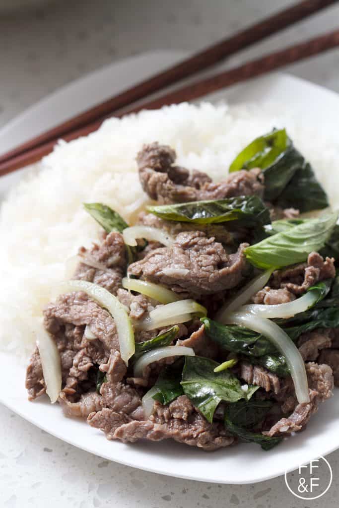 This is a soy free stir-fry recipe for the traditional Thai Basil Beef. This recipe is allergy friendly (gluten, dairy, shellfish, nut, egg, and soy free) and suits the autoimmune protocol and paleo diets.