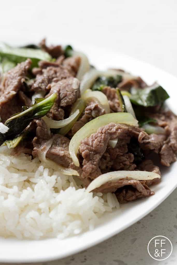 This is a soy free stir-fry recipe for the traditional Thai Basil Beef. This recipe is allergy friendly (gluten, dairy, shellfish, nut, egg, and soy free) and suits the autoimmune protocol and paleo diets.