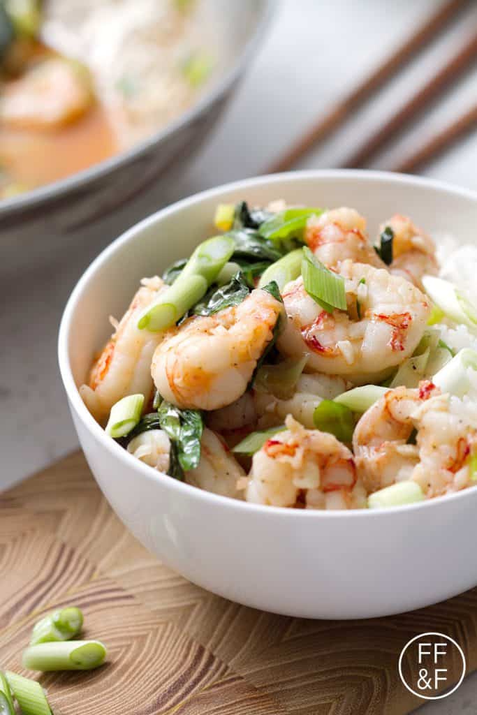 This is a soy free stir-fry recipe for the traditional Thai Basil Shrimp that’s ready in 20 minutes. This recipe is gluten, dairy, nut, egg, soy free and suits the autoimmune protocol and paleo diets.
