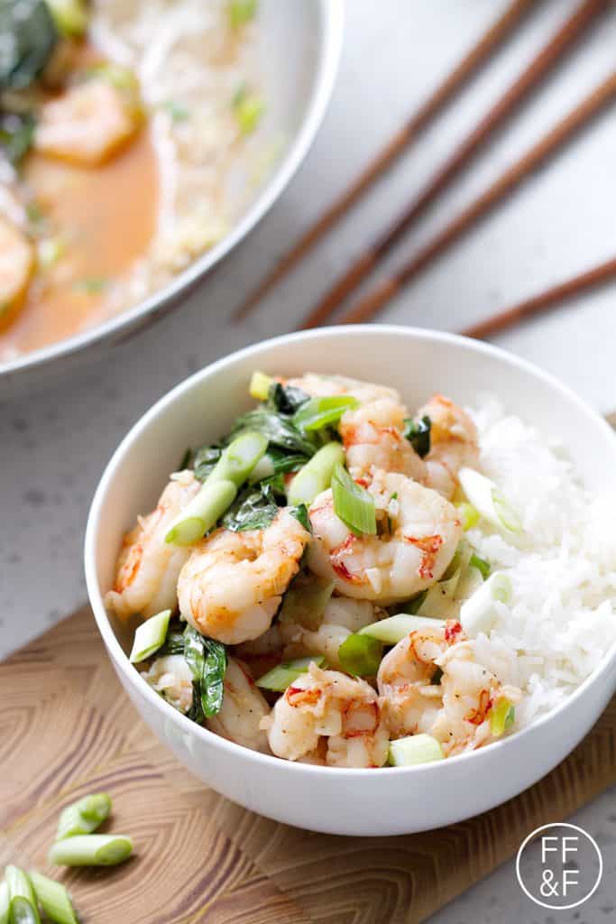 This is a soy free stir-fry recipe for the traditional Thai Basil Shrimp that’s ready in 20 minutes. This recipe is gluten, dairy, nut, egg, soy free and suits the autoimmune protocol and paleo diets.