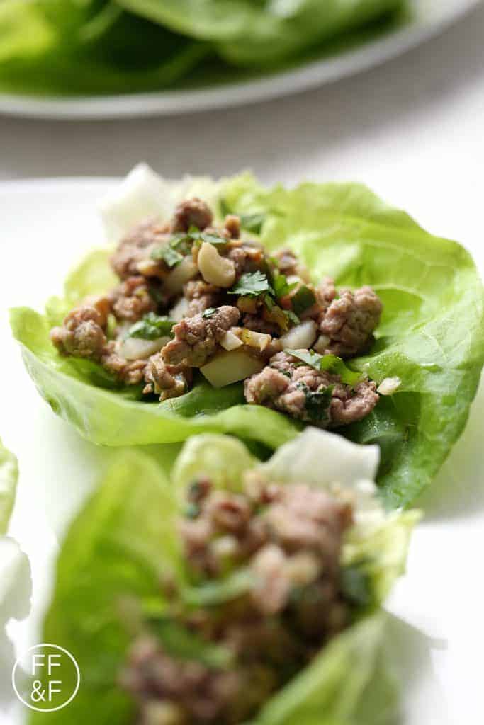 These Turkey and Mushroom Lettuce Wraps are a healthy easy one pot dinner dish. This recipe is allergy friendly (gluten, dairy, nut, egg, soy and shellfish free) and suits the autoimmune protocol (AIP) and paleo diets. 