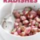bowl of air fryer radishes with spoon