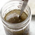 mason jar of Italian dressing