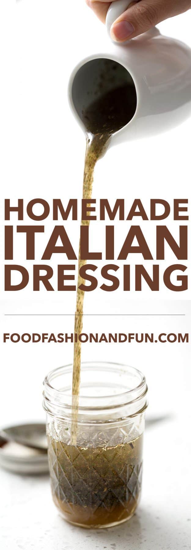 Easy Italian Dressing recipe made of pantry staples. With this recipe, you’ll never have to buy store-bought again. This recipe is allergy friendly (gluten, dairy, seafood, nut, egg, and soy free) and suits the autoimmune protocol, paleo and vegan diet.