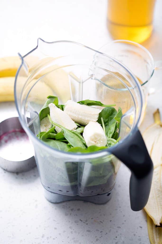 This Banana and Blueberry Spinach Smoothie is a healthy snack or addition to a meal. It’s a fruity smoothie filled with leafy greens that your kids (big or small) will enjoy. This recipe is allergy friendly (gluten, dairy, shellfish, nut, egg, and soy free) and suits the autoimmune protocol (AIP) and paleo diets.