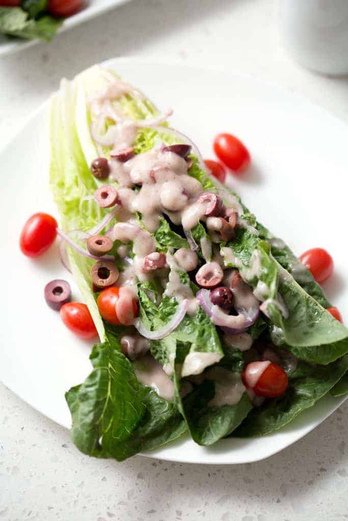AIP Mediterranean Salad on plate