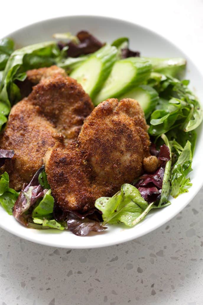 This Gluten Free Pan Fried Chicken Thighs recipe has a crispy exterior and juicy center just like the original recipe. It’s a easy and quick recipe that’s sure to become a family favorite. This recipe is allergy friendly (gluten, dairy, shellfish, nut, egg, and soy free) and suits the autoimmune protocol (AIP) and paleo diets.