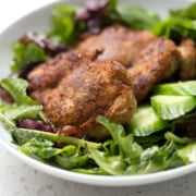 This Gluten Free Pan Fried Chicken Thighs recipe has a crispy exterior and juicy center just like the original recipe. It’s a easy and quick recipe that’s sure to become a family favorite. This recipe is allergy friendly (gluten, dairy, shellfish, nut, egg, and soy free) and suits the autoimmune protocol (AIP) and paleo diets.