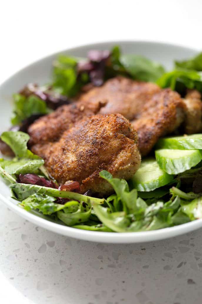 This Gluten Free Pan Fried Chicken Thighs recipe has a crispy exterior and juicy center just like the original recipe. It’s a easy and quick recipe that’s sure to become a family favorite. This recipe is allergy friendly (gluten, dairy, shellfish, nut, egg, and soy free) and suits the autoimmune protocol (AIP) and paleo diets.