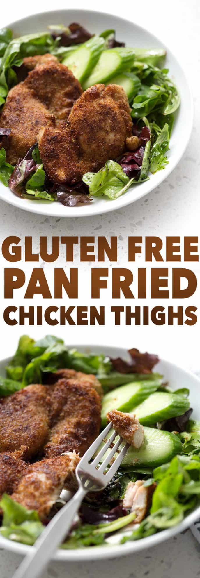 This Gluten Free Pan Fried Chicken Thighs recipe has a crispy exterior and juicy center just like the original recipe. It’s a easy and quick recipe that’s sure to become a family favorite. This recipe is allergy friendly (gluten, dairy, shellfish, nut, egg, and soy free) and suits the autoimmune protocol (AIP) and paleo diets.