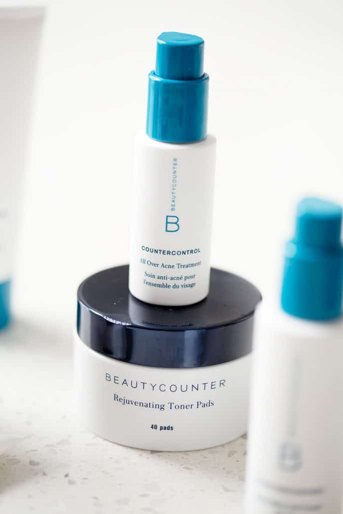 best acne solutions. beautycounter products on white background