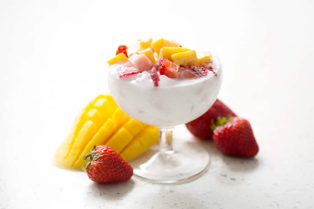 Have you ever heard of Bao Bing? It’s a Chinese dessert made from shaved ice and topped with your favorite combination of fruit, jellies and sauces. The closest American dish would be the ice cream Sunday. I’ve created this recipe to be totally AIP friendly and as always, delicious.