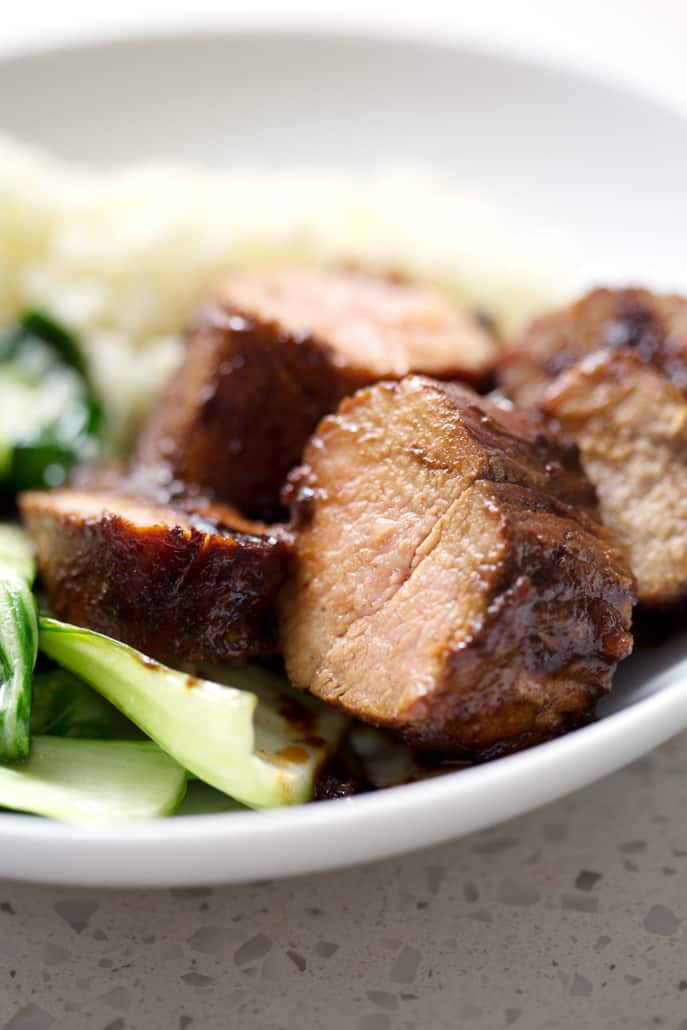 This recipe for AIP Char Siu Pork Tenderloin is a delicious roast pork recipe that’s reminiscent of Chinese barbeque version.  It’s completely soy, nut and refined sugar free and made with real ingredients. This recipe is allergy friendly (gluten, dairy, shellfish, nut, egg, and soy free) and suits the AIP and Paleo diets.