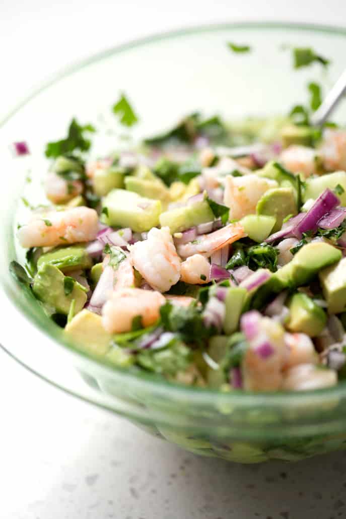Shrimp Ceviche is an easy, no cook and oh so delicious appetizer, snack or side dish that’s totally AIP friendly. This recipe suits the Autoimmune Protocol (AIP) and Paleo diets.