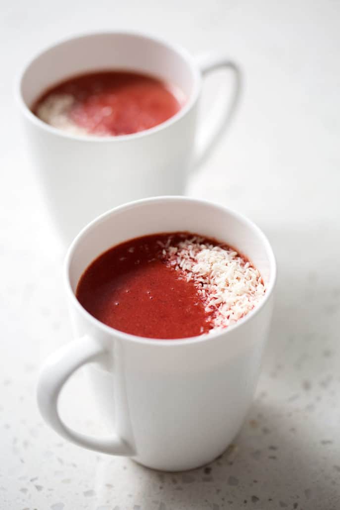 Coconut Beetroot Latte is a surprisingly healthy drink in a shocking color of deep red. This super simple beet power recipe can be made in less than 10 minutes. This recipe suits the Autoimmune Protocol (AIP), Paleo, Vegan, Whole30 and allergy friendly diets.