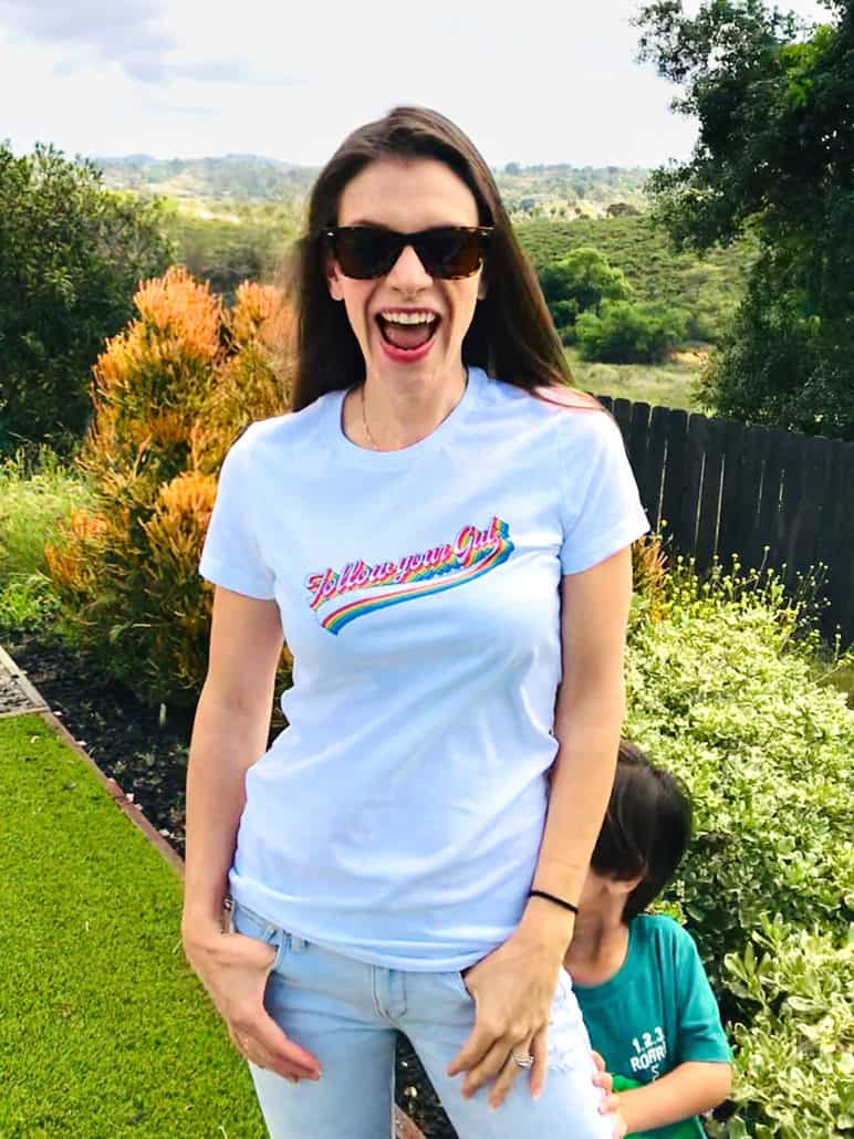 women wearing tshirt and sunglasses