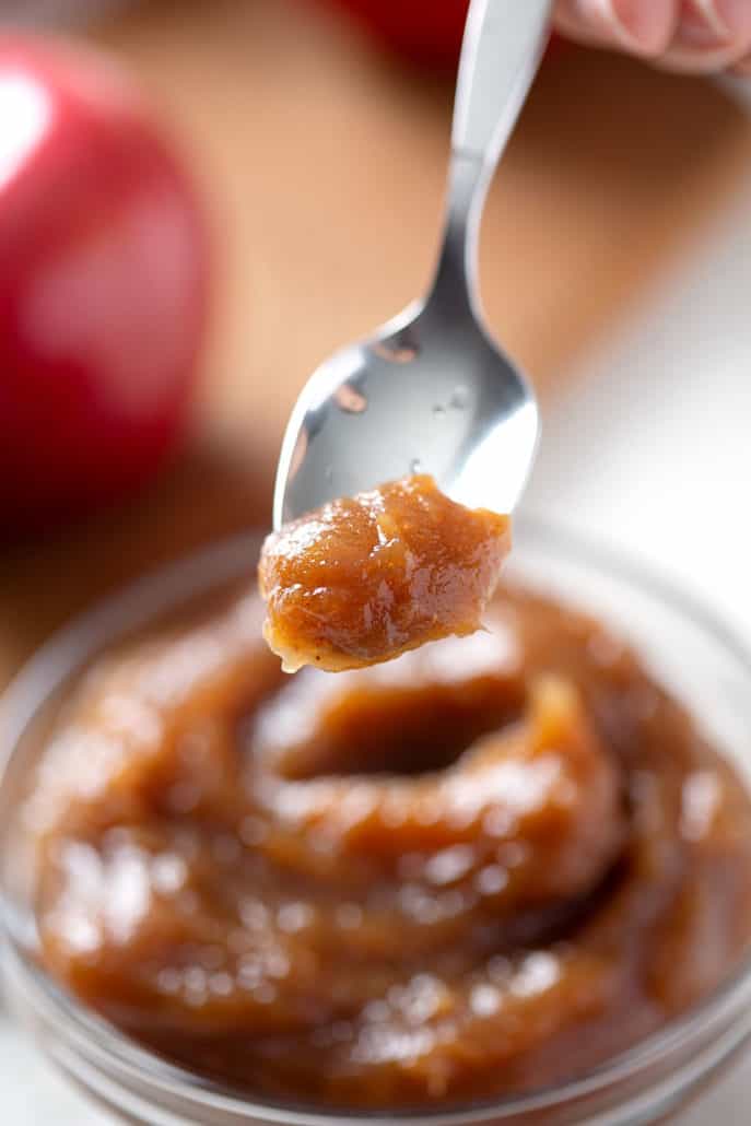 spoonful of instant pot apple butter