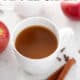 mug of instant pot apple cider with apples and spices