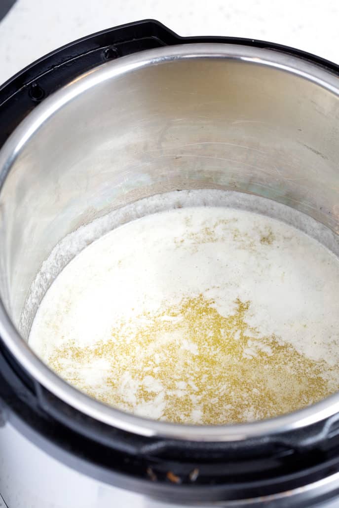 boiling butter in instant pot