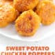 plate of sweet potato chicken poppers