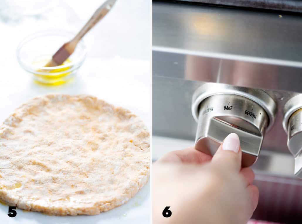 step 5 and 6 for making AIP Pizza Crust