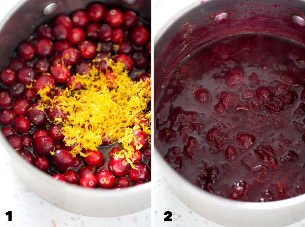 step by step instructions for making AIP Cranberry Sauce