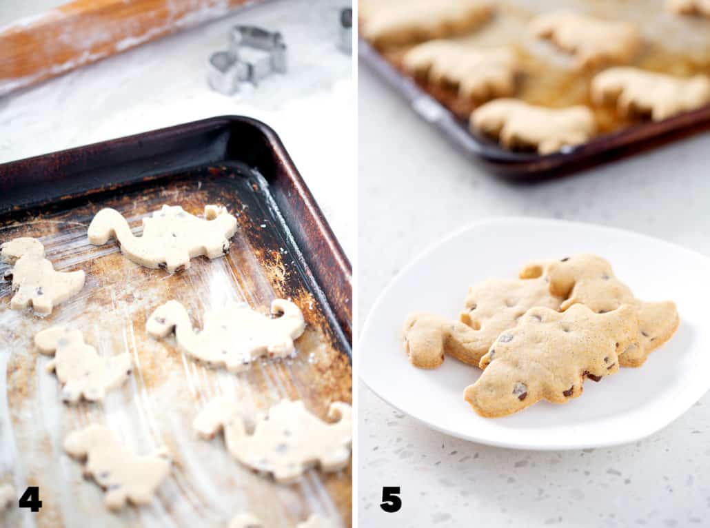 step by step instructions for making AIP 'Chocolate' Chip Cut Out Cookies
