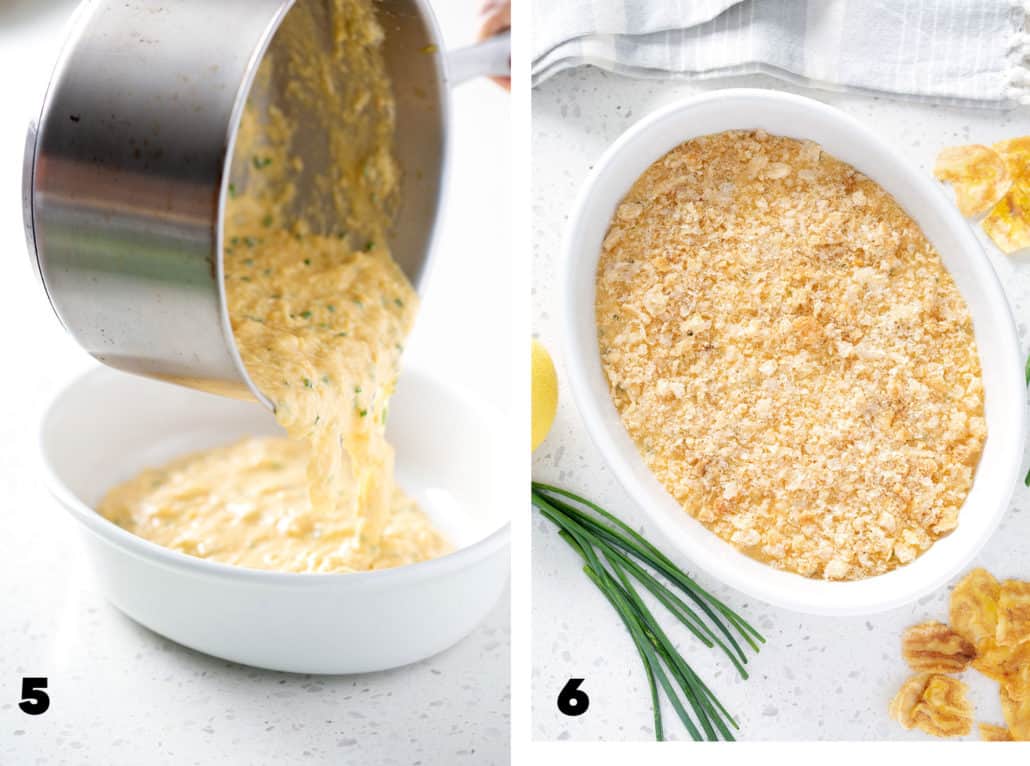 step by step instructions for making Dairy Free Crab Dip