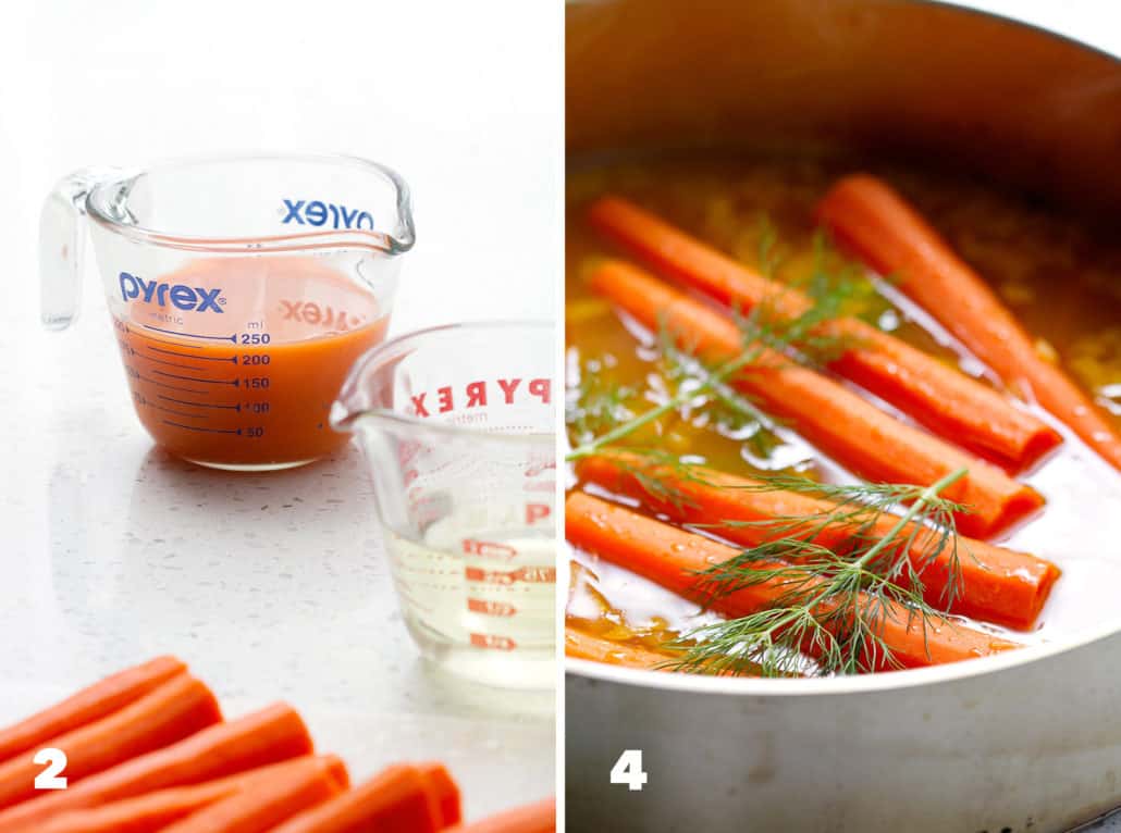 step by step instructions for making AIP Braised Carrots