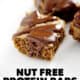 close up of nut free protein bars on white plate